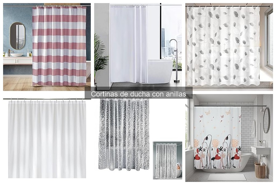 Mejores cortinas de ducha con anillas para baños pequeños