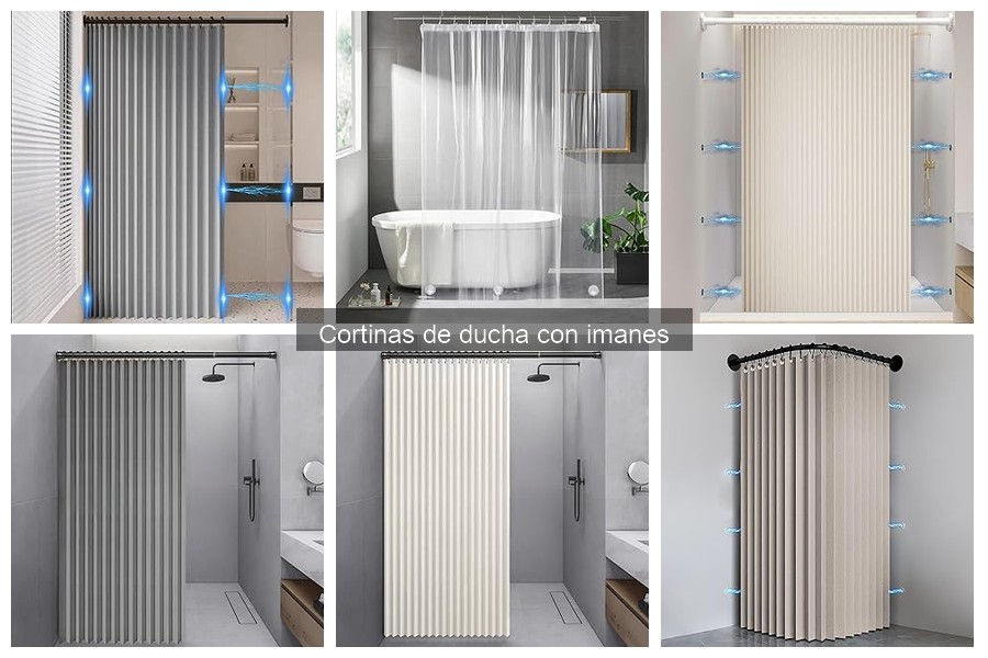 Mejores cortinas de ducha con imanes para baños pequeños