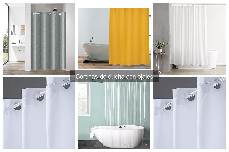 Mejores cortinas de ducha con ojales para baños pequeños