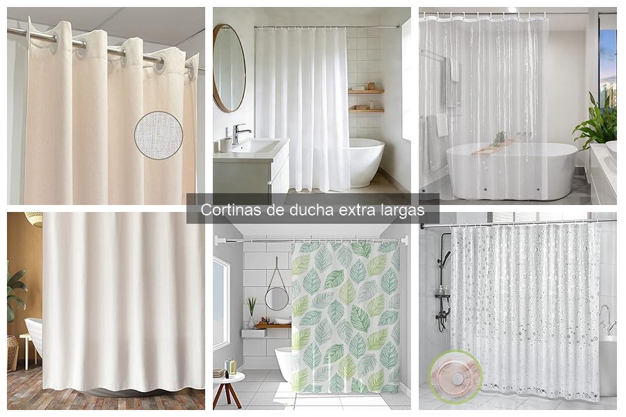 Mejores cortinas de ducha extra largas del mercado 2023