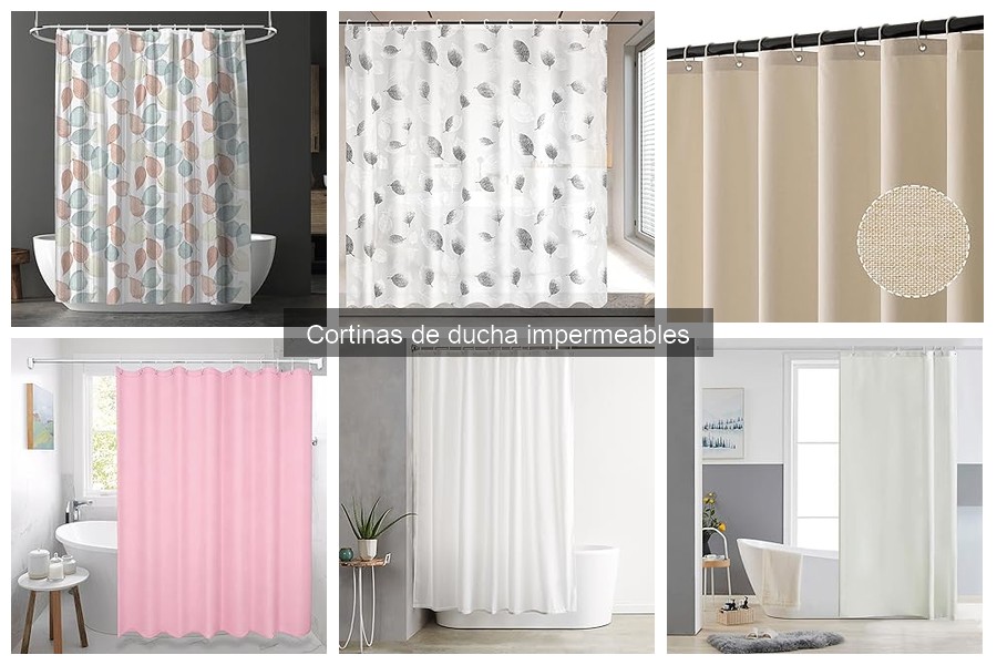 Mejores cortinas de ducha impermeables para baños pequeños