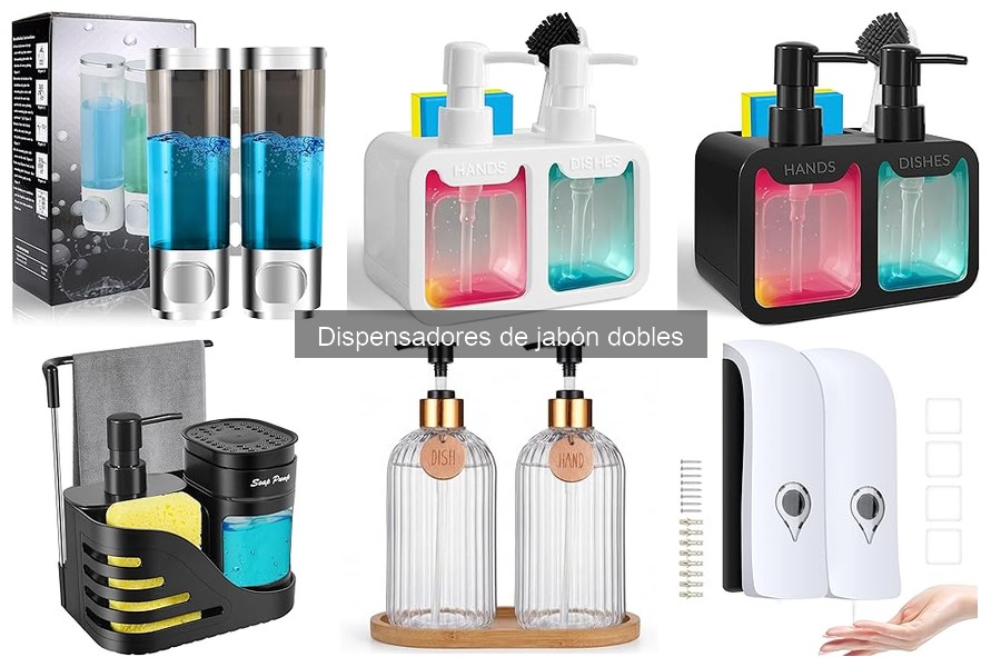 Mejores dispensadores de jabón dobles para baños pequeños