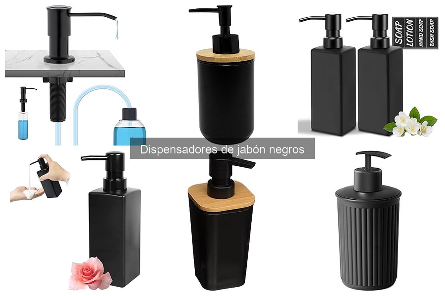 Mejores dispensadores de jabón negros para baños modernos