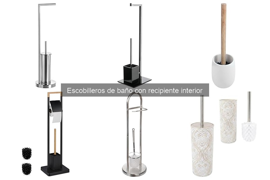 Mejores escobilleros de baño con recipiente interior para baños pequeños