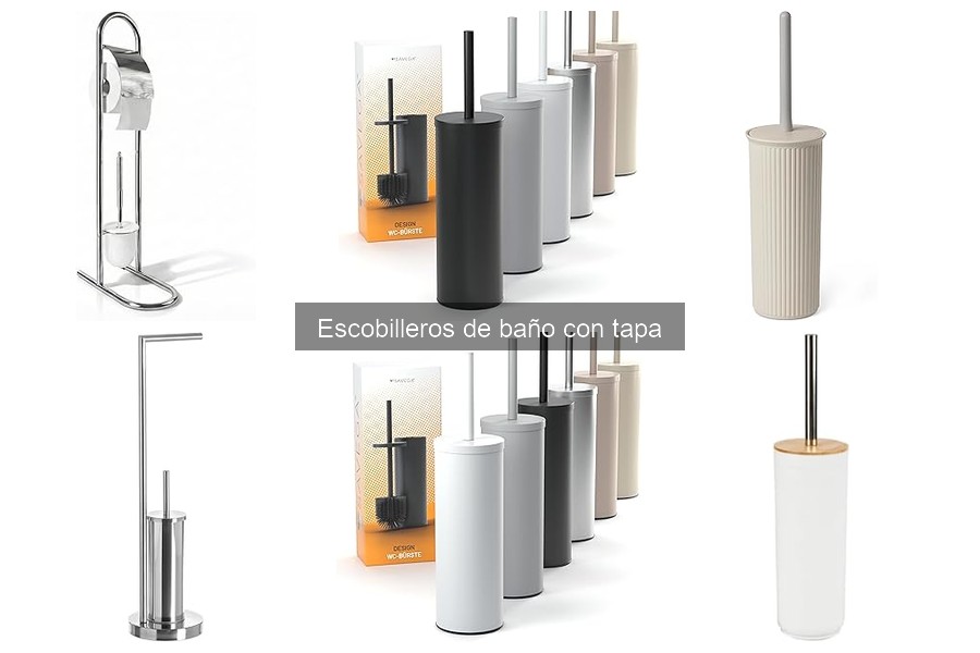 Mejores escobilleros de baño con tapa para espacios pequeños
