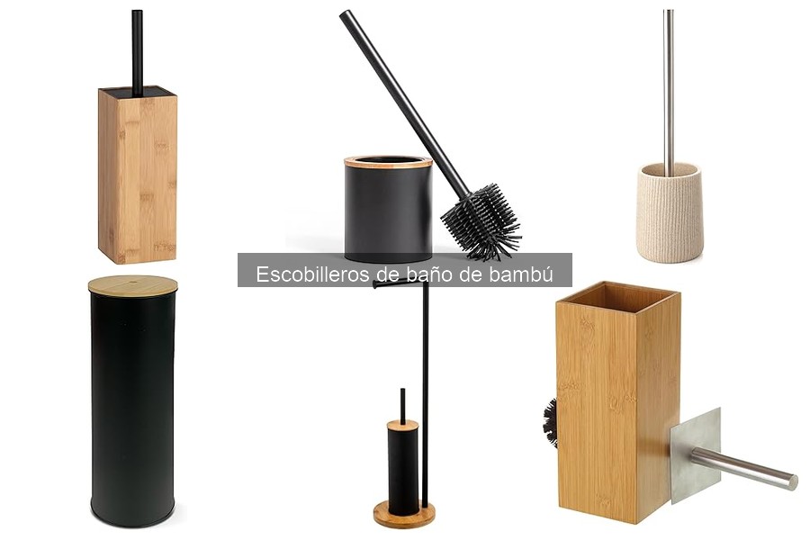 Mejores escobilleros de baño de bambú para un hogar sostenible