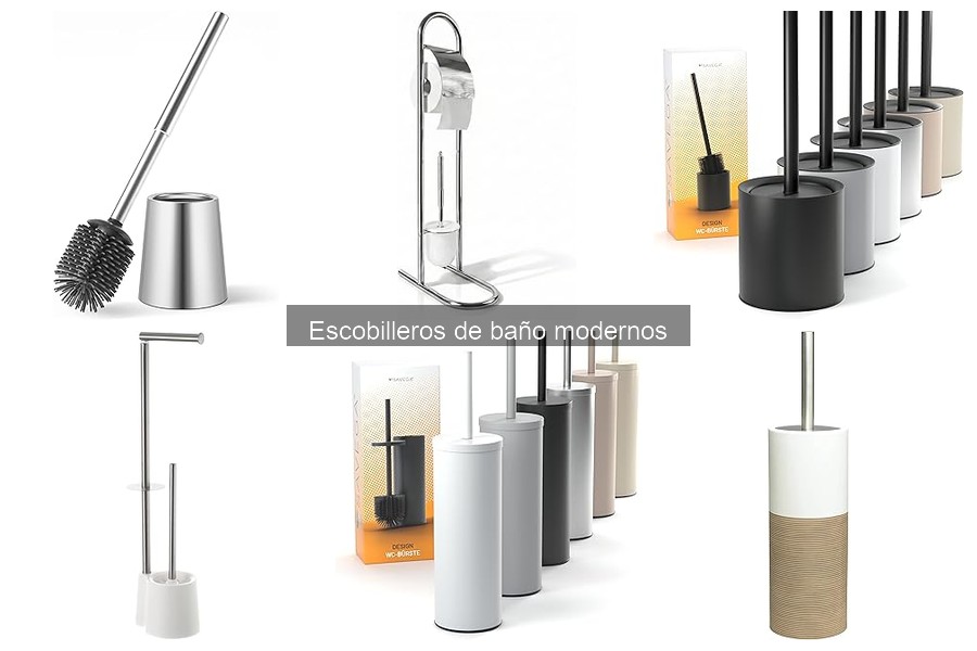Mejores escobilleros de baño modernos para espacios reducidos