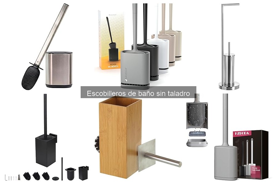 Mejores escobilleros de baño sin taladro: comparativa de marcas