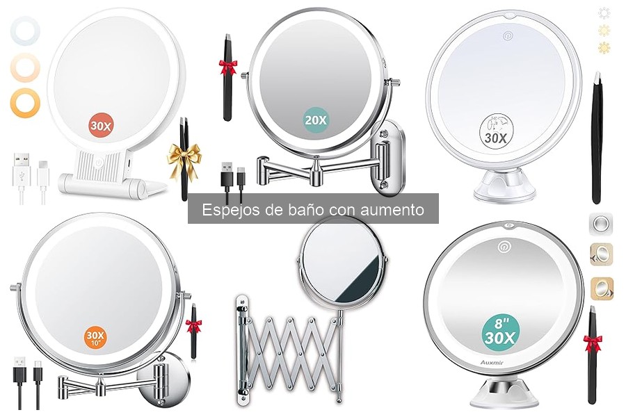 Mejores espejos de baño con aumento para maquillaje