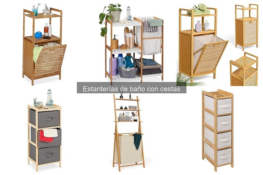 Mejores estanterías de baño con cestas para espacios pequeños