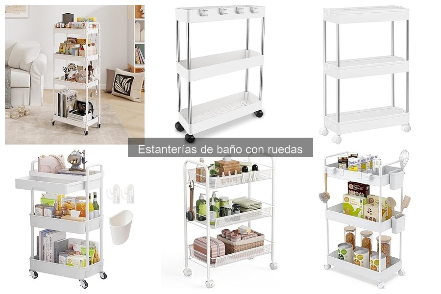 Mejores estanterías de baño con ruedas para espacios pequeños