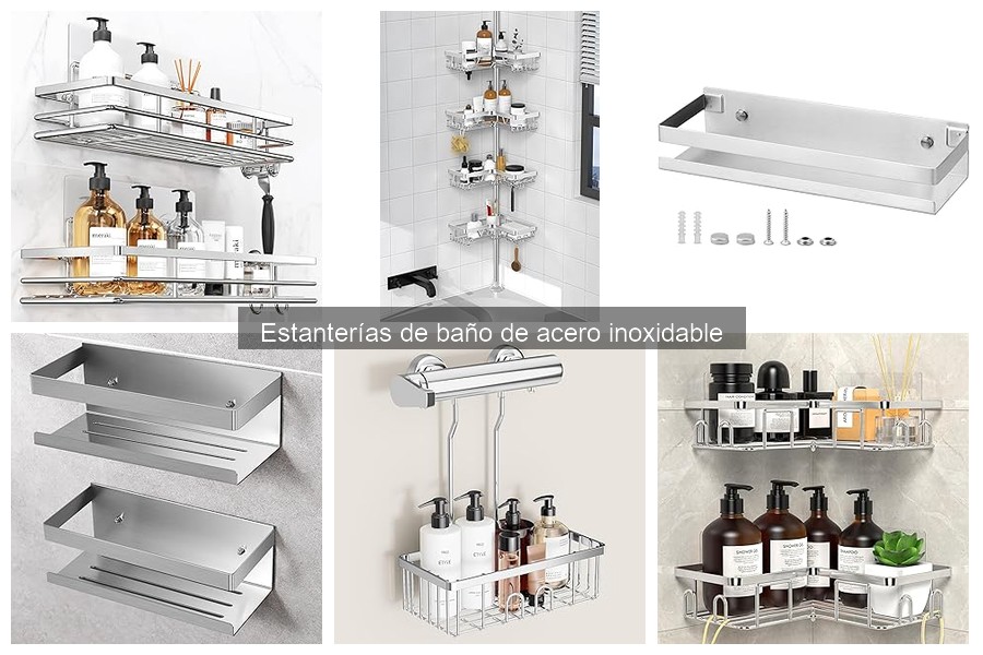 Mejores estanterías de baño de acero inoxidable para espacios pequeños