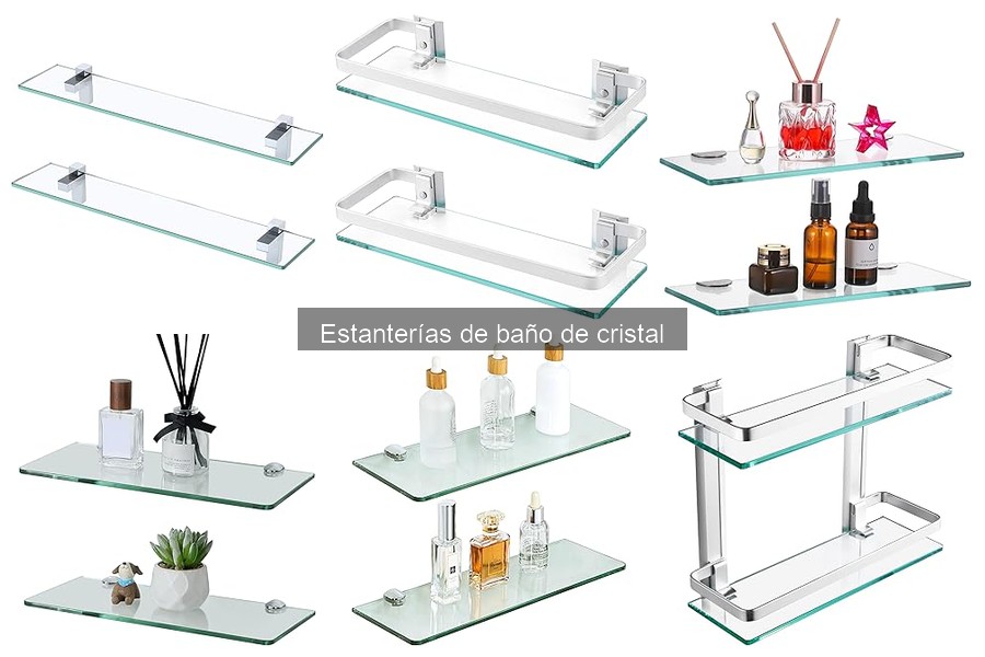 Mejores estanterías de baño de cristal para espacios pequeños