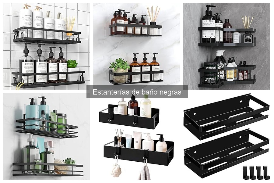 Mejores estanterías de baño negras para espacios pequeños