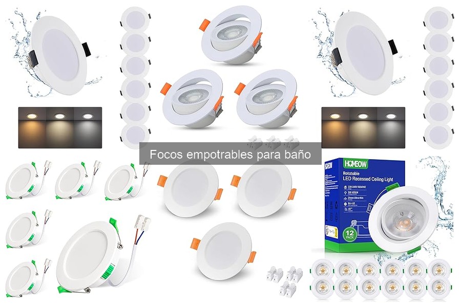 Mejores focos empotrables para baños pequeños | Comparativa