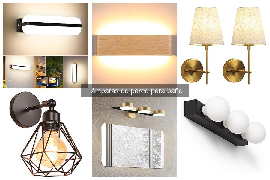 Mejores lámparas de pared para baños pequeños