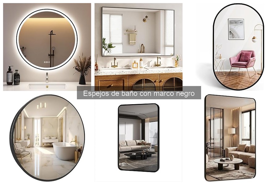 Mejores lugares para comprar espejos de baño con marco negro