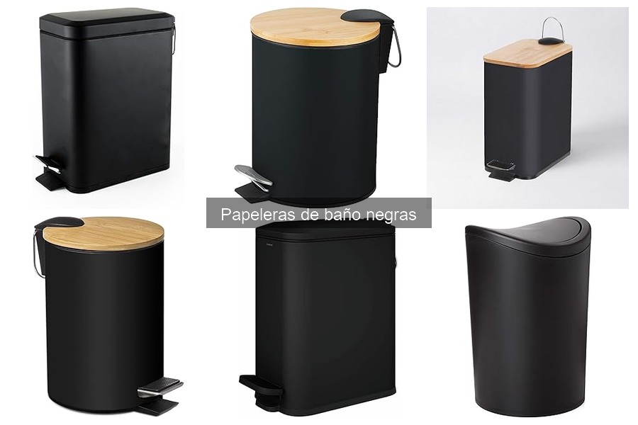 Mejores lugares para comprar papeleras de baño negras en oferta