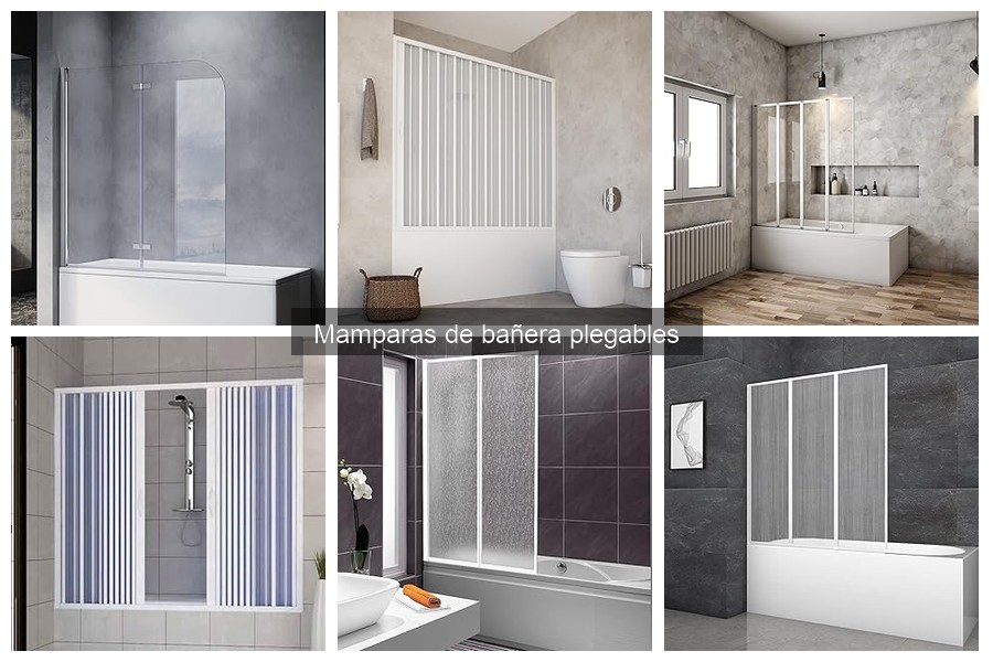 Mejores mamparas de bañera plegables para baños pequeños