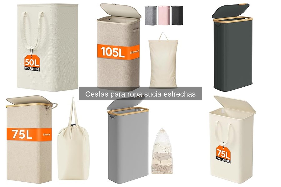 Mejores marcas de cestas para ropa sucia estrechas