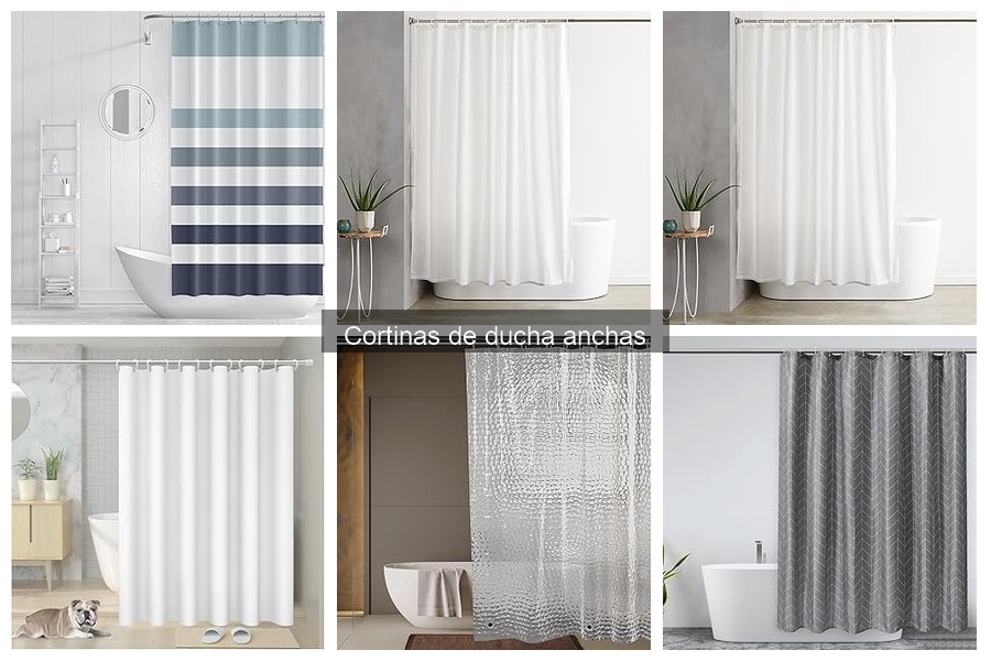 Mejores marcas de cortinas de ducha anchas para tu baño