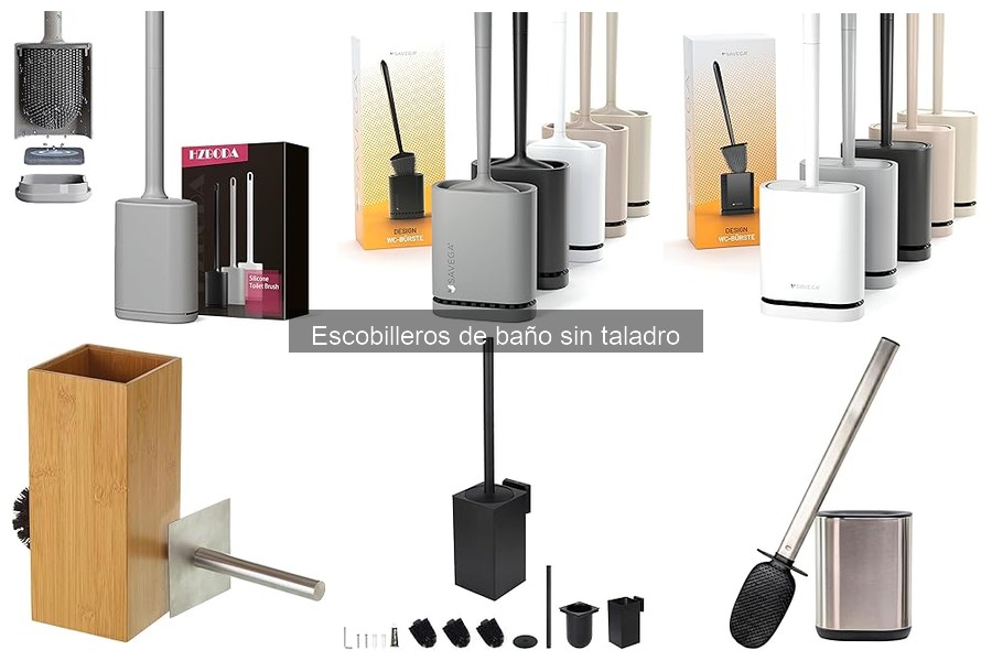 Mejores materiales para escobilleros de baño sin taladro