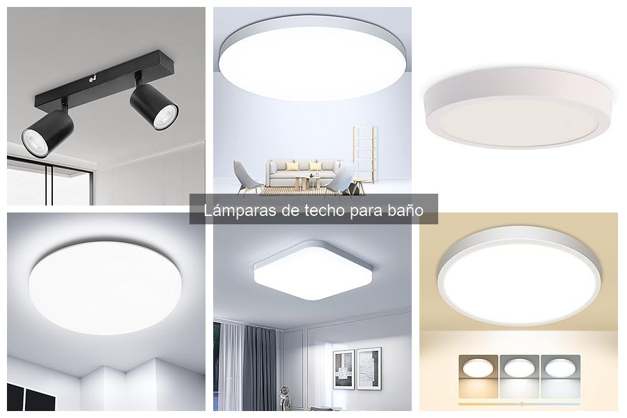 Mejores materiales para lámparas de techo en baños