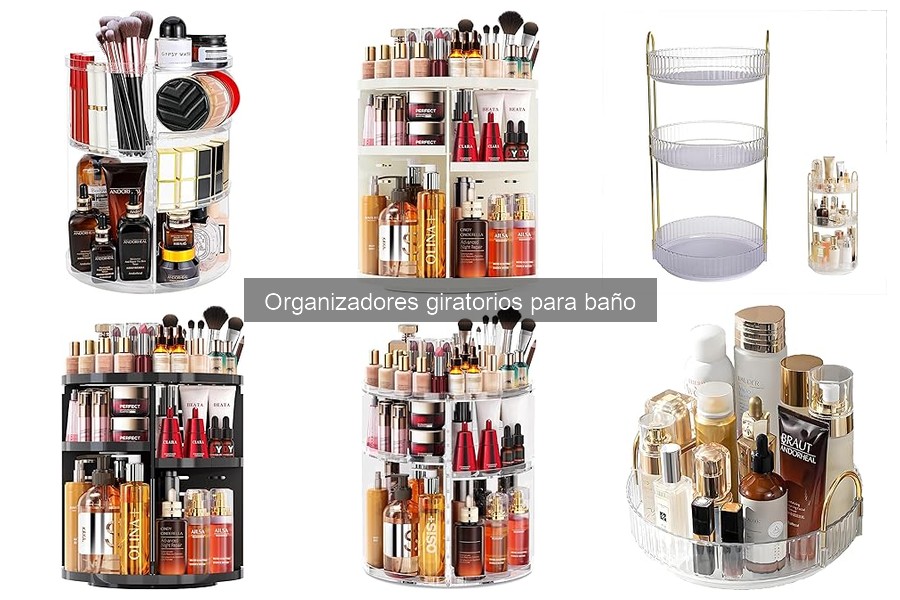 Mejores materiales para organizadores giratorios de baño