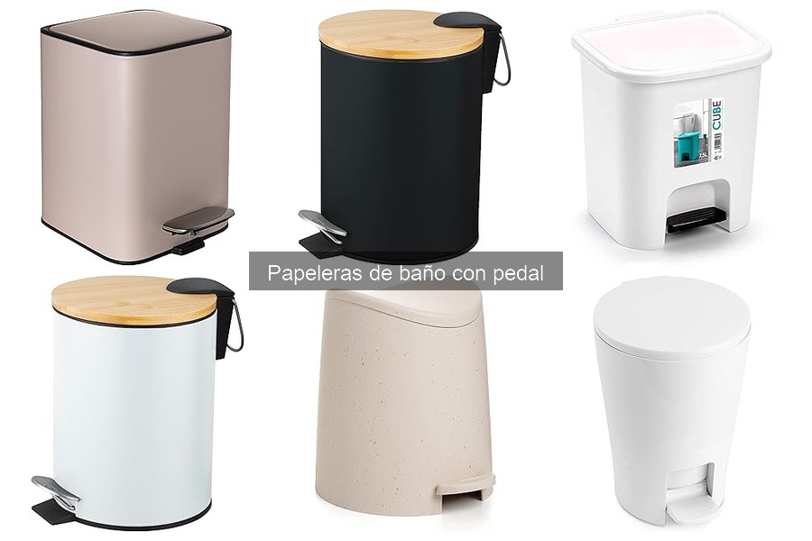 Mejores materiales para papeleras de baño con pedal