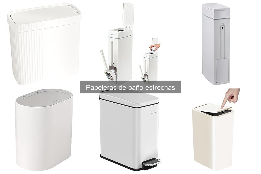 Mejores materiales para papeleras de baño estrechas