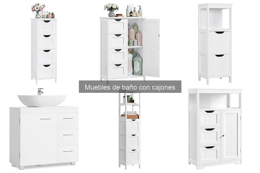 Mejores muebles de baño con cajones para espacios pequeños