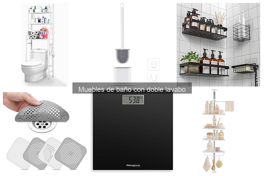 Mejores muebles de baño con doble lavabo para espacios pequeños