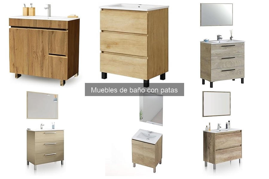 Mejores muebles de baño con patas para espacios pequeños