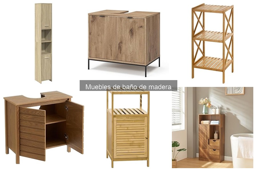 Mejores muebles de baño de madera para espacios pequeños