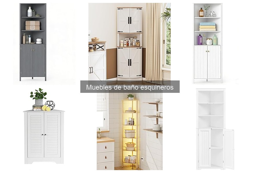 Mejores muebles de baño esquineros para baños pequeños