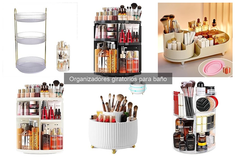Mejores ofertas en organizadores giratorios para baño