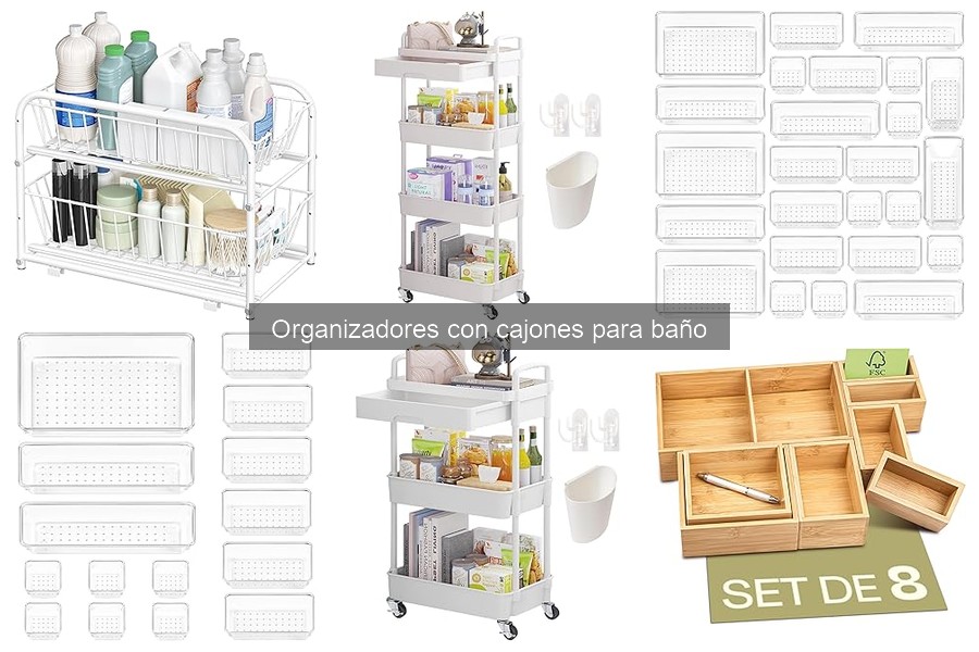 Mejores organizadores con cajones para baños pequeños