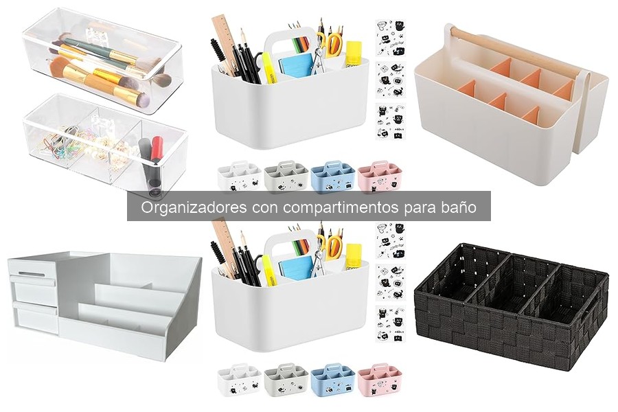 Mejores organizadores con compartimentos para baño en 2023