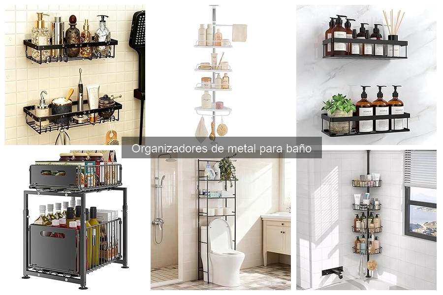 Mejores organizadores de metal para pequeños baños