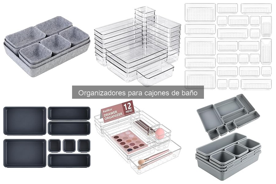 Mejores organizadores para cajones de baño según el espacio
