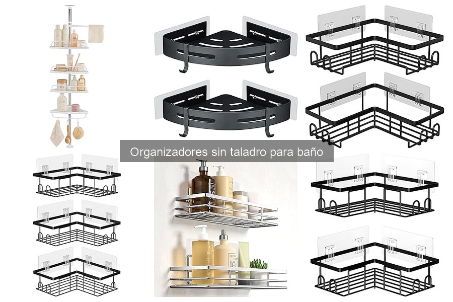 Mejores organizadores sin taladro para baños pequeños