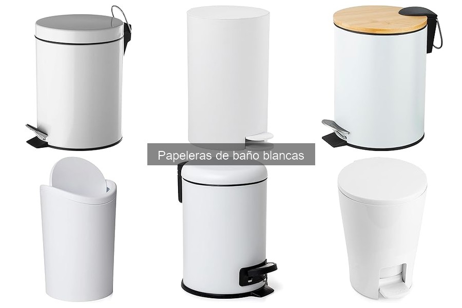 Mejores papeleras de baño blancas para espacios pequeños