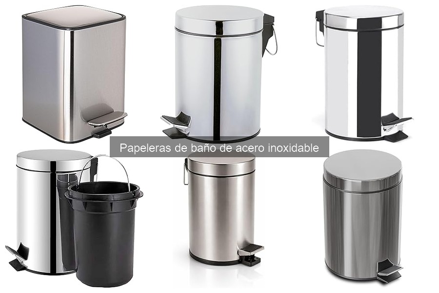 Mejores papeleras de baño de acero inoxidable según opiniones