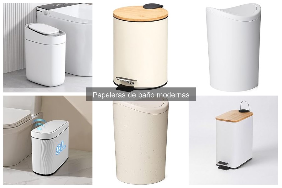 Mejores papeleras de baño modernas para espacios pequeños