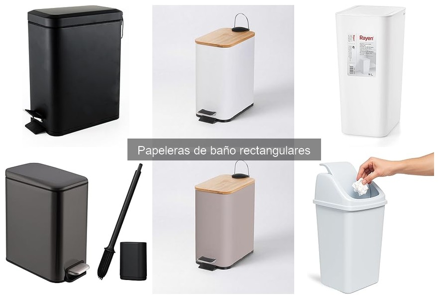 Mejores papeleras de baño rectangulares según usuarios