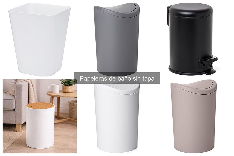 Mejores papeleras de baño sin tapa para espacios pequeños