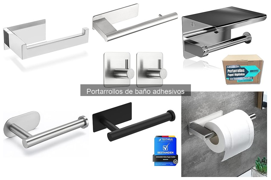 Mejores portarrollos de baño adhesivos para espacios pequeños