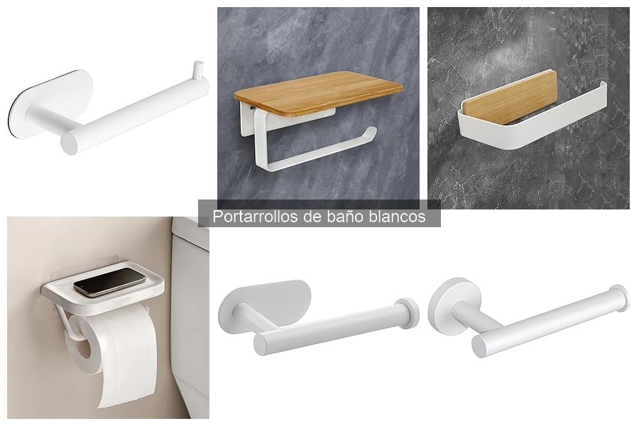 Mejores portarrollos de baño blancos para decoración minimalista