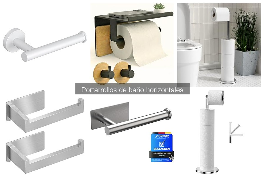 Mejores portarrollos de baño horizontales para espacios pequeños