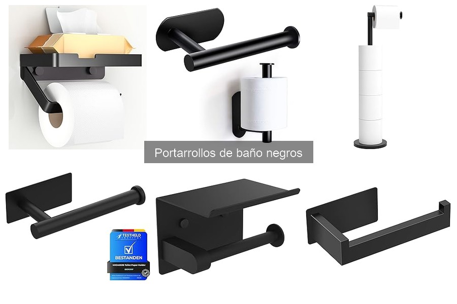 Mejores portarrollos de baño negros para espacios pequeños